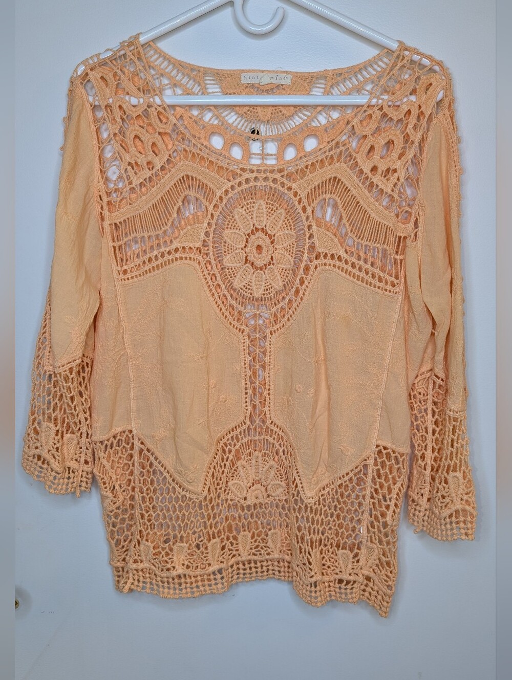 Crochet Top Hint Of Mint Size XL